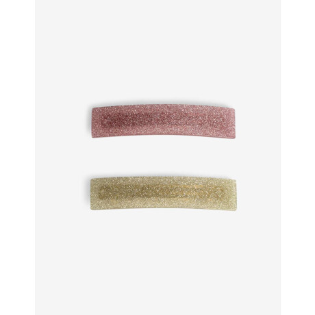 Hebillas Francesas Glitter Combinacion Bicolor