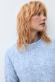 Sweater estructuras celeste melange