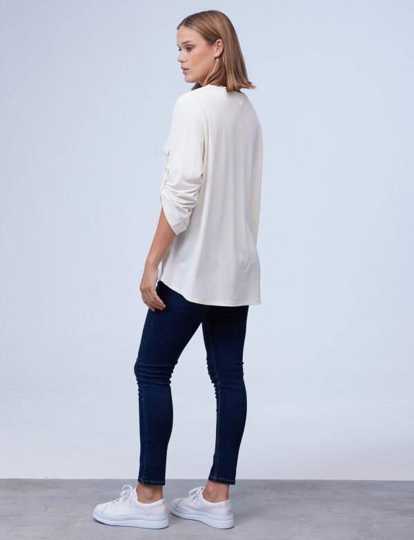 Blusa Oversize Zip CRUDO