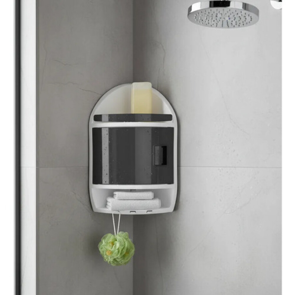 Esquinero de baño con estante QLUX IDEAS Esquinero de baño con estante QLUX IDEAS