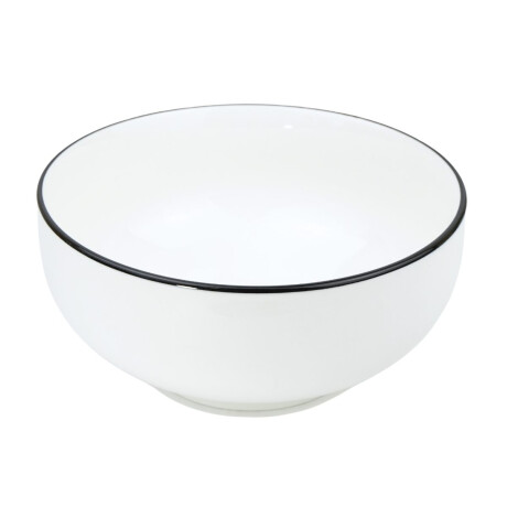 Bowl de ceramica blanco con borde de color Bowl de ceramica blanco con borde de color