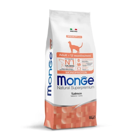 MONGE MONOPROTEÍNA GATO ADULT SALMON 10 kg Monge Monoproteína Gato Adult Salmon 10 Kg