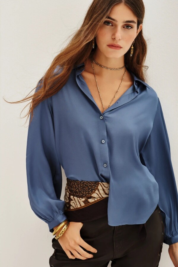 CAMISA LINA Azul