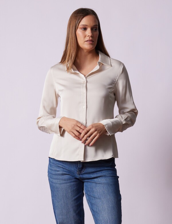 Camisa Saten BEIGE