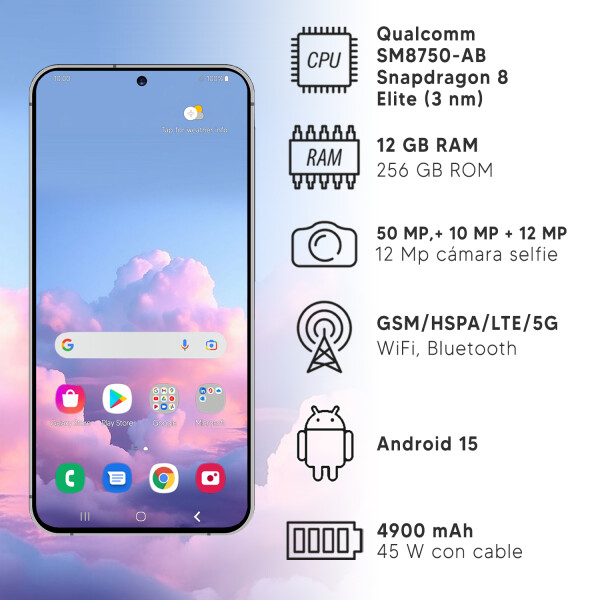 Samsung S25 Plus 12/256 Gb 5g + regalo PLATEADO