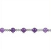 Pulsera bolitas - Plata 925 - Ágata violeta - PU3921 conpiedra