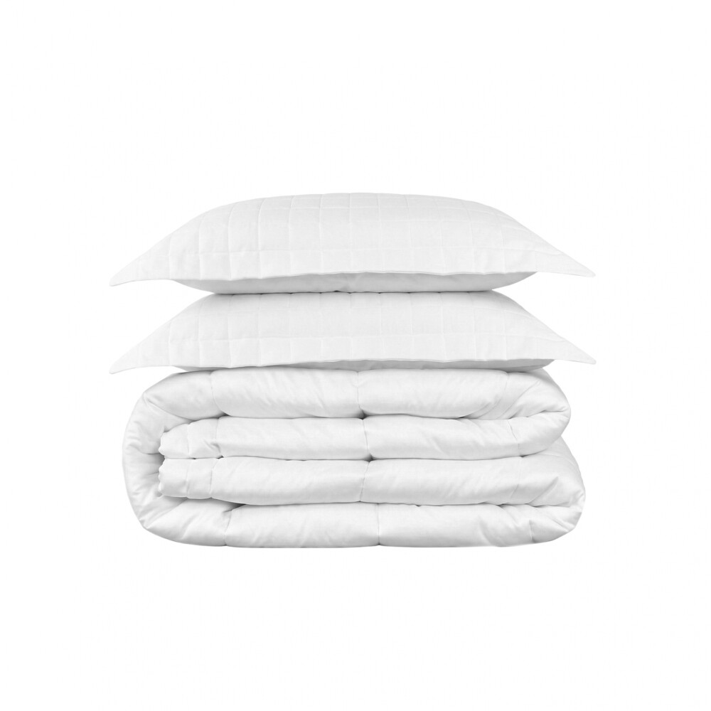 Acolchado mas Fundas 2 plazas - Finezza 400 hilos Blanco