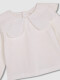 Camiseta Cuello Tiras Bordadas Blanco Roto
