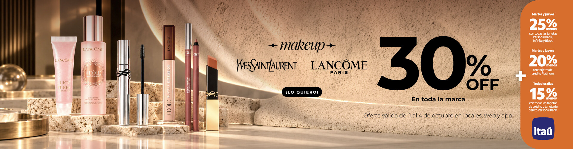 ysl y lancome make up