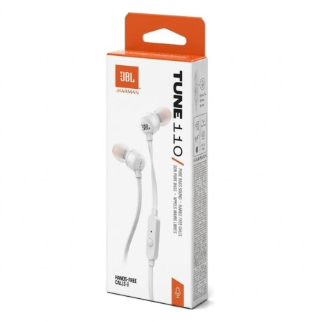 MANOS LIBRES T110 - 3.5MM - BLANCO JBLT110WHTAME - JBL 001