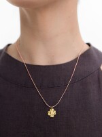 Collar De Trébol Esmaltado - Plata De Ley 925 rosa