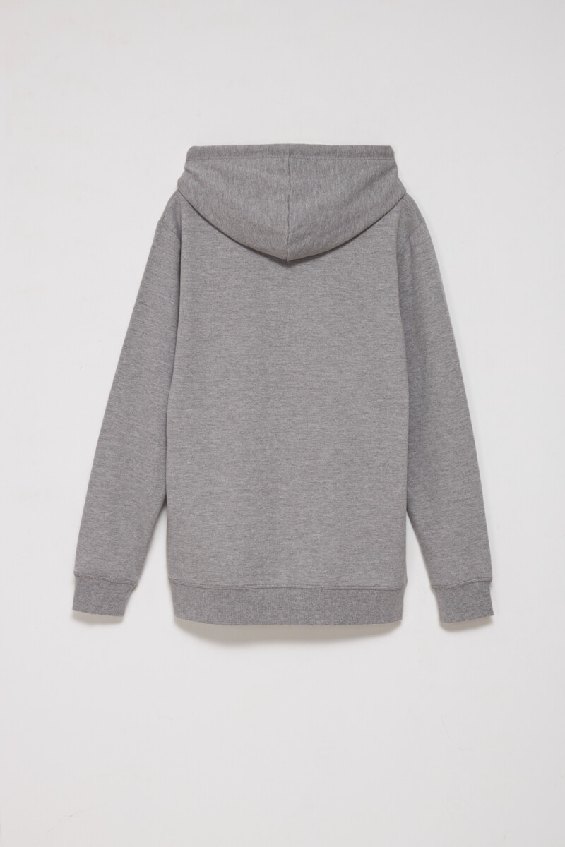 Hoodie deportivo Gris melange