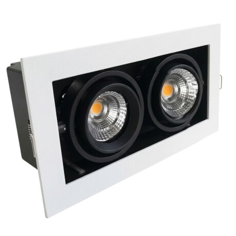 Luminaria de techo Downlight Lux Cube Doble Luminaria de Techo Downlight Lux Cube Doble