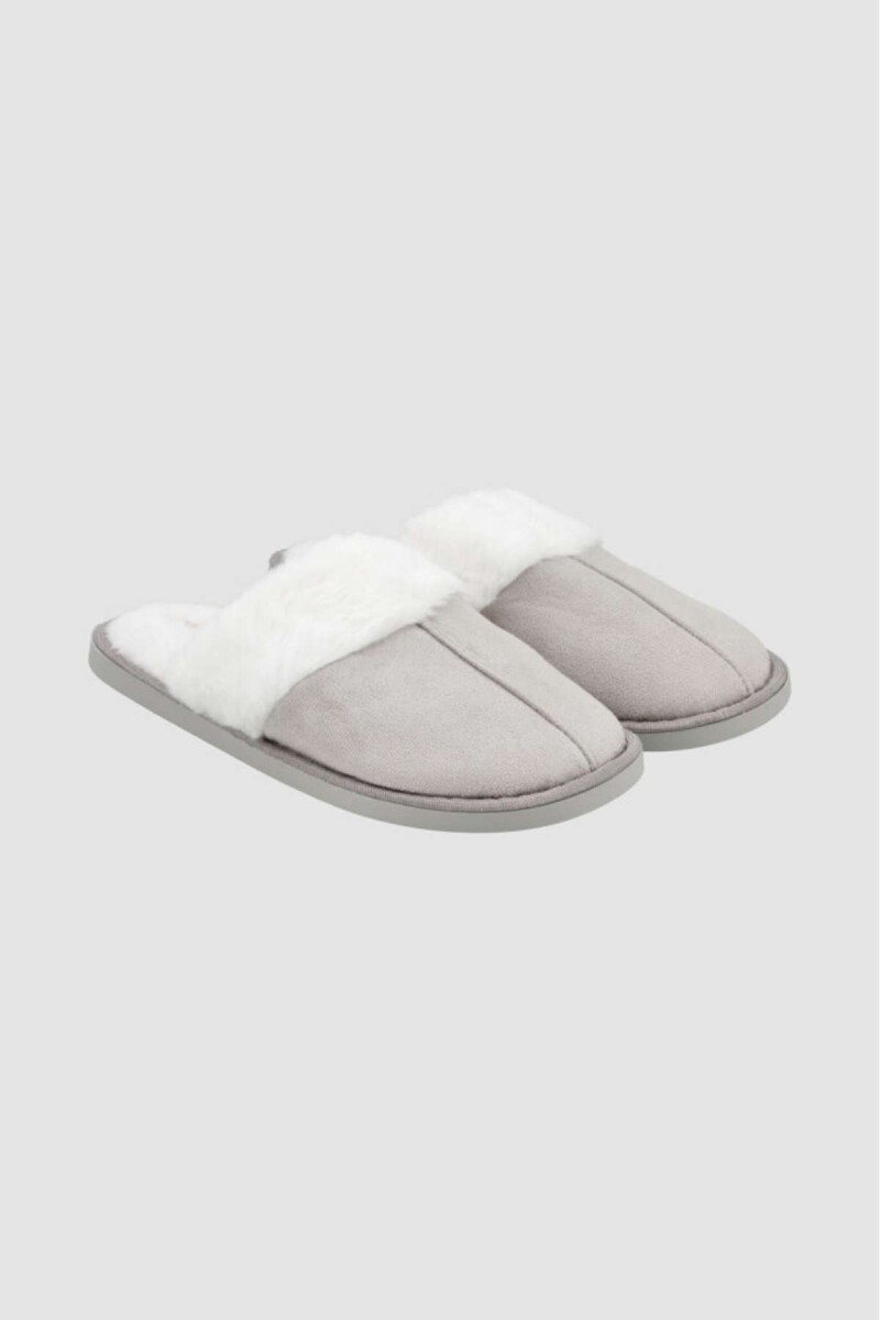 Pantufla basic fur inv25 - Gris melange 