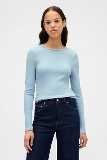 Remera Rib Manga Larga Mujer Light Autumn