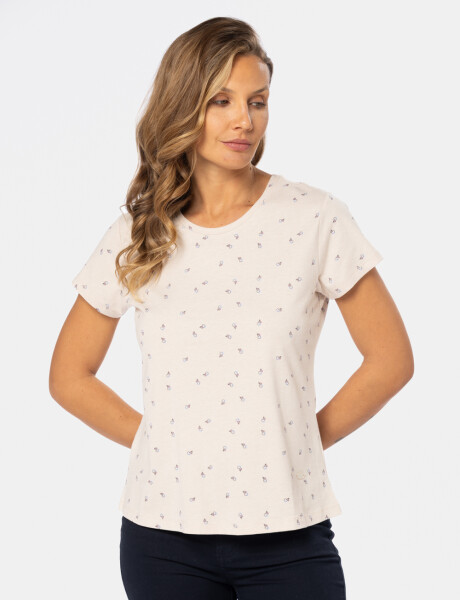 REMERA ESTAMPADA Beige