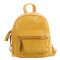 Mochila Miss Carol en material simil croco Amarillo