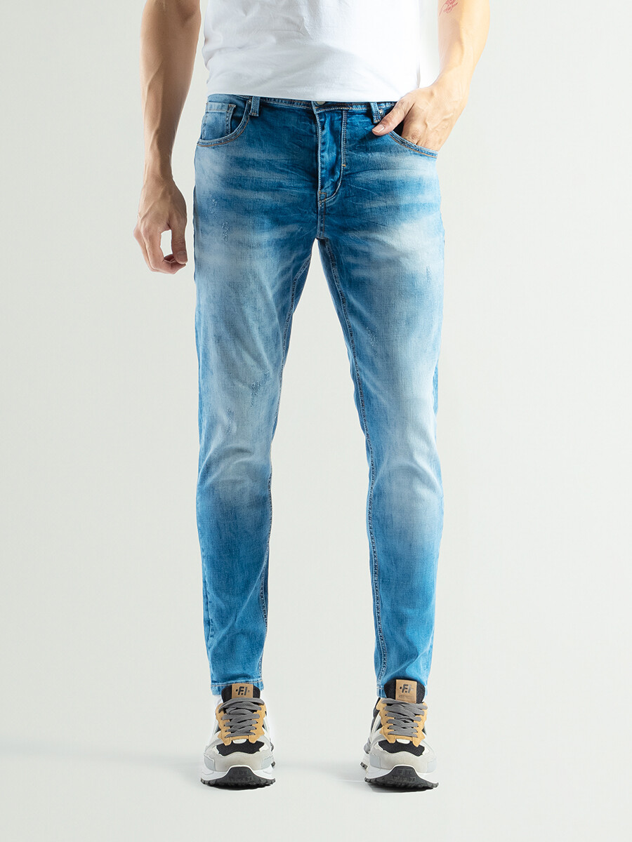 Jean Slim ZT23 C/Roturas 30x30 - Azul Medio 