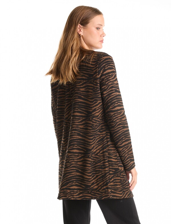 Cardigan Cozy NEGRO/MARRON