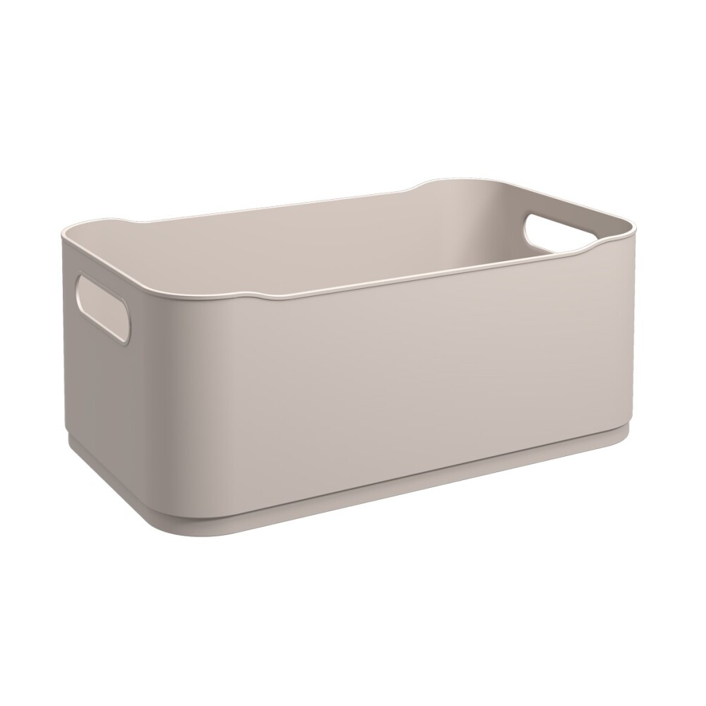 Cesto Plástico Rectangular Coza Gris Claro 30,5 x 18,5 x 12 cm CESTO PLASTICO RECT 30.5X18.5X12CM LIGHT GRAY COZA