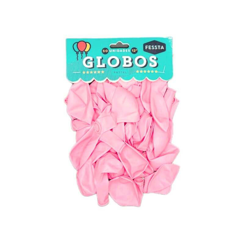 Globo Pastel x50 Und Fessta ROSA BEBE