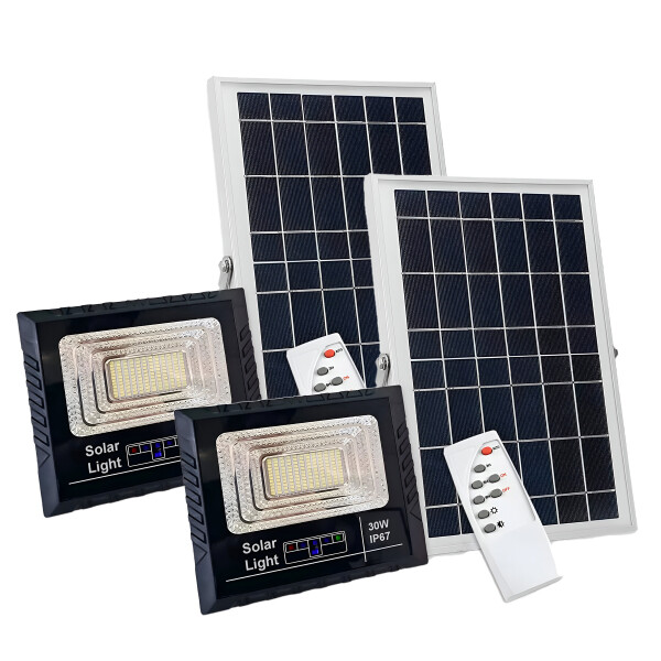 Foco Solar Reflector Led 30w Panel Exterior Luz Fría X2 Unidades Foco Solar Reflector Led 30w Panel Exterior Luz Fría X2 Unidades