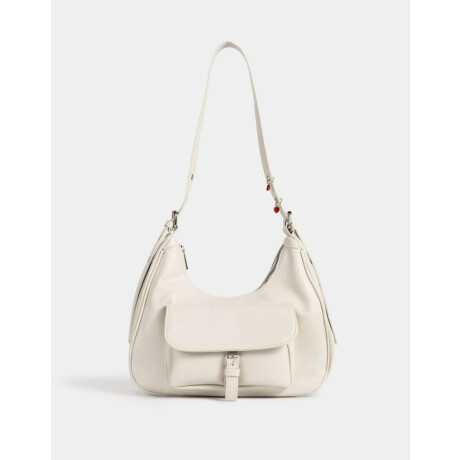 Cartera Saca Con Bolsillo Blanco Crudo