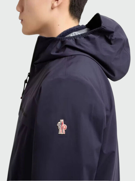 MONCLER - Campera Plegable Shipton Azul Brillante