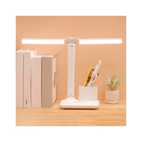Lámpara Con Porta Lápices Luz Led BLANCO