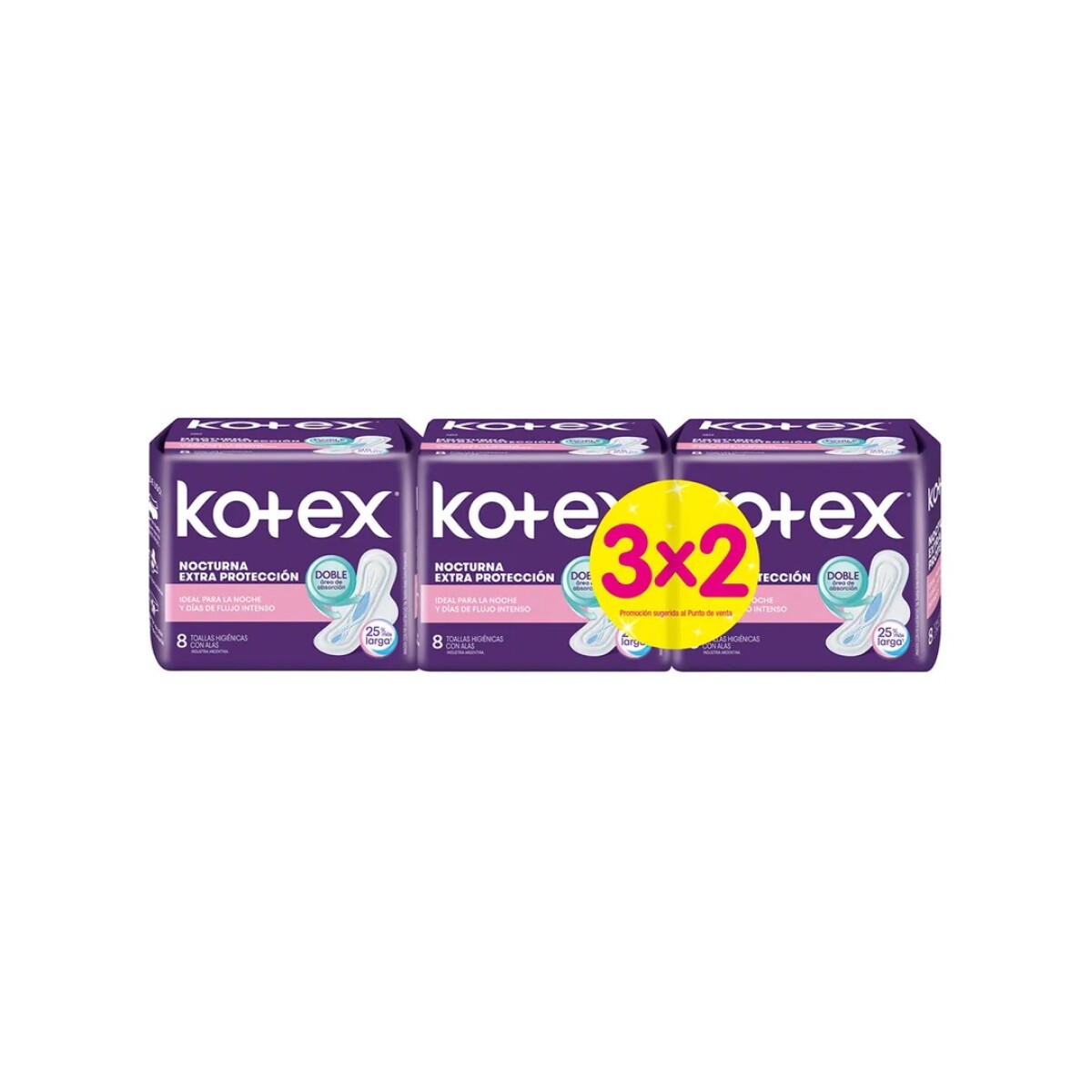 KOTEX NOCTURNA C/A 3X2 