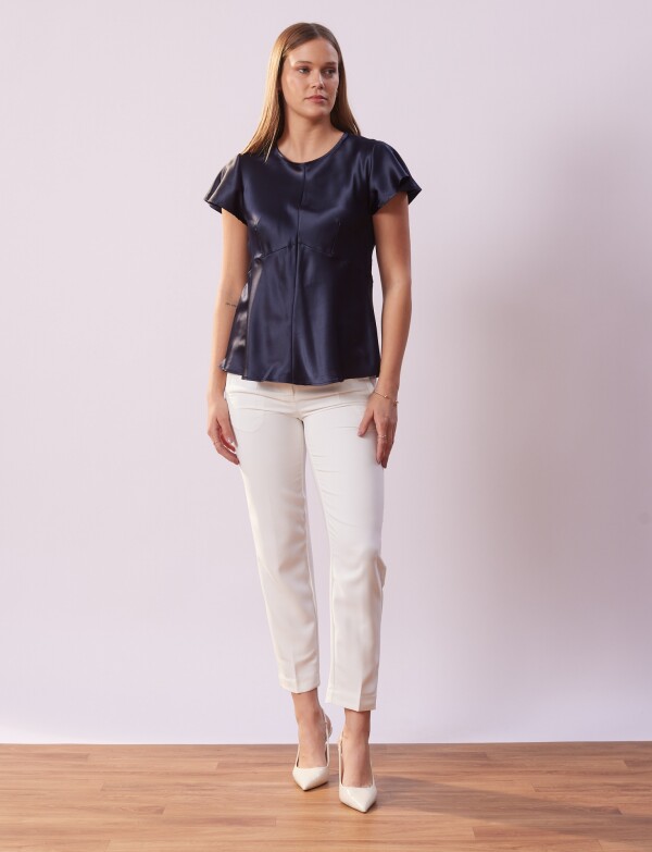 Blusa Satén AZUL