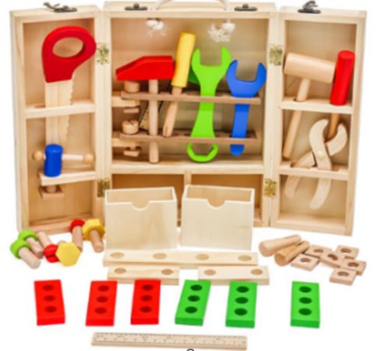 CAJA CON HERRAMIENTAS DE MADERA INFANTIL 