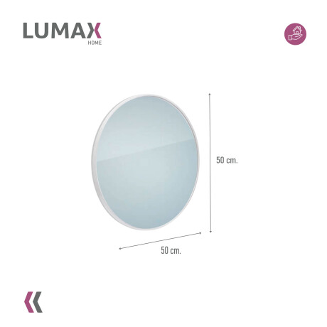 Espejo redondo de pared Lumax Diámetro 50cm Blanco