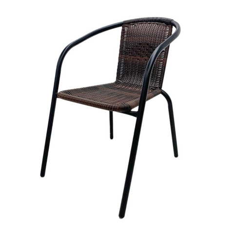 SILLA DE EXTERIOR METAL Y RATTAN COBRE SILLA DE EXTERIOR METAL Y RATTAN COBRE