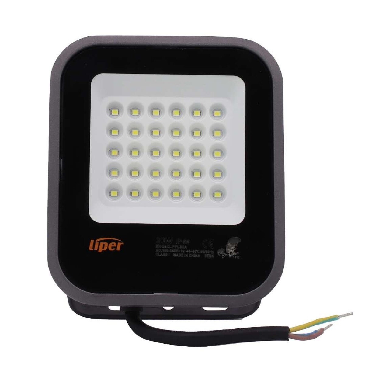Foco Liper Para Exterior Interior Led 30W Lámpara Luz Fria - Variante Color Negro 