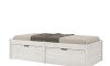 Cama Madera Maciza Con Cajones - 1 plaza - Linea beauty Blanco