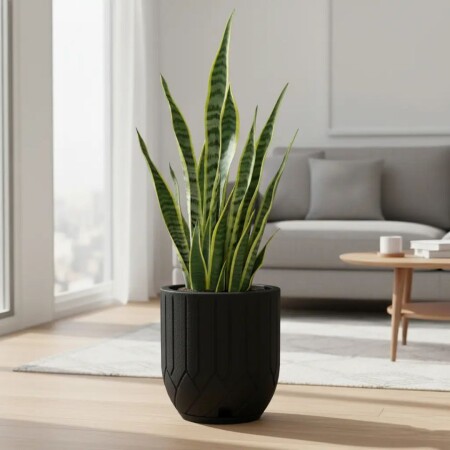 Maceta Decorativa Termini Arenada 26x35cm 21 litros Negro Maceta Decorativa Termini Arenada 26x35cm 21 litros Negro
