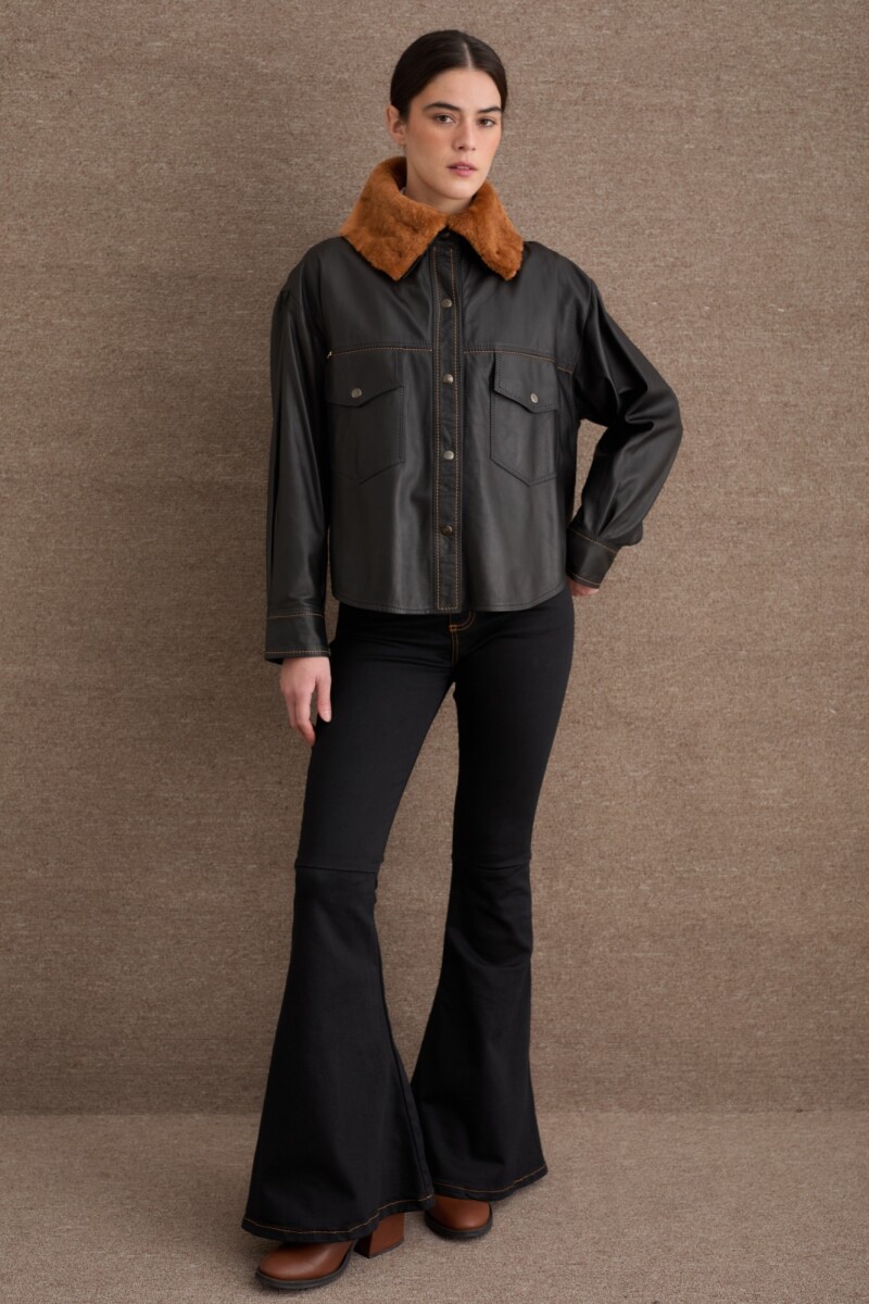 CAMISA COURO SHORT Negro