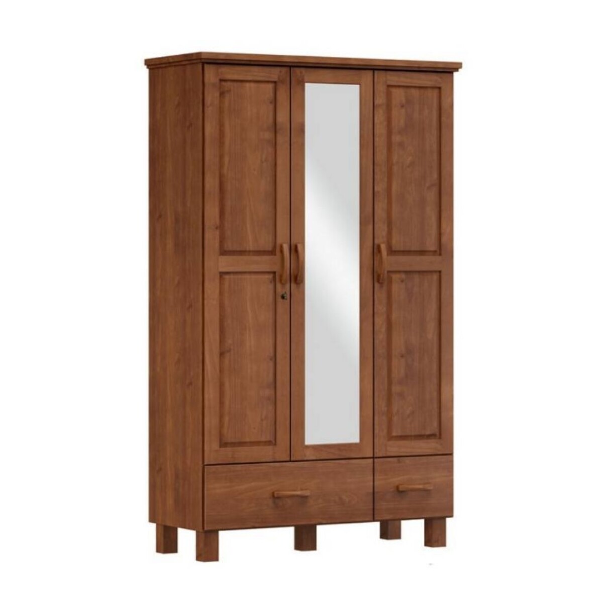 Ropero 2 puertas 1 cajón Finestra Bronce Madera Maciza Imbuia 