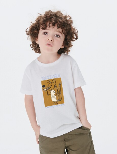 CAMISETA INFANTIL CON ESTAMPA  BLANCO