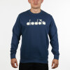 Diadora Men's Crew Sweater Print - Navy Marino