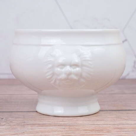 Bowl de cerámica labrado león Bowl de cerámica labrado león