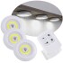 Set 3 Lampara Led Inalámbrica Adhesivas Pilas Control Remoto Set 3 Lampara Led Inalámbrica Adhesivas Pilas Control Remoto