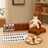 Juego de Mesa Ahorcado con Letras y Piezas de Encastre Marrón