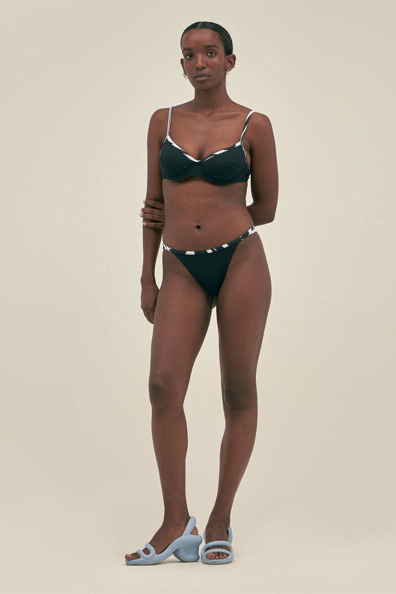 ABBY BOTTOM Black Rib