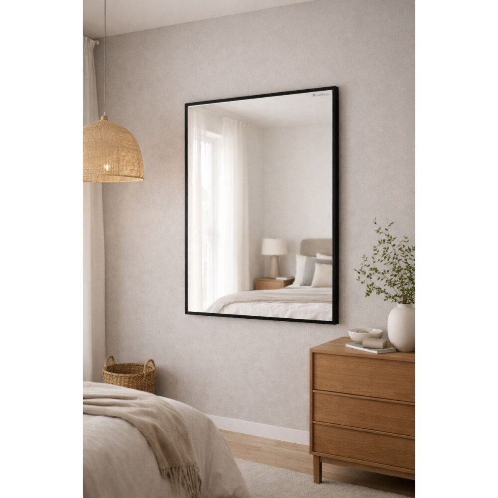 Espejo en madera Bisonte 600x850 negro COZIMAX Espejo En Madera Bisonte 600x850 Negro Cozimax