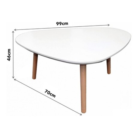 Mesa céntrica Selecta en madera de bamboo 99x70x46cm Blanco