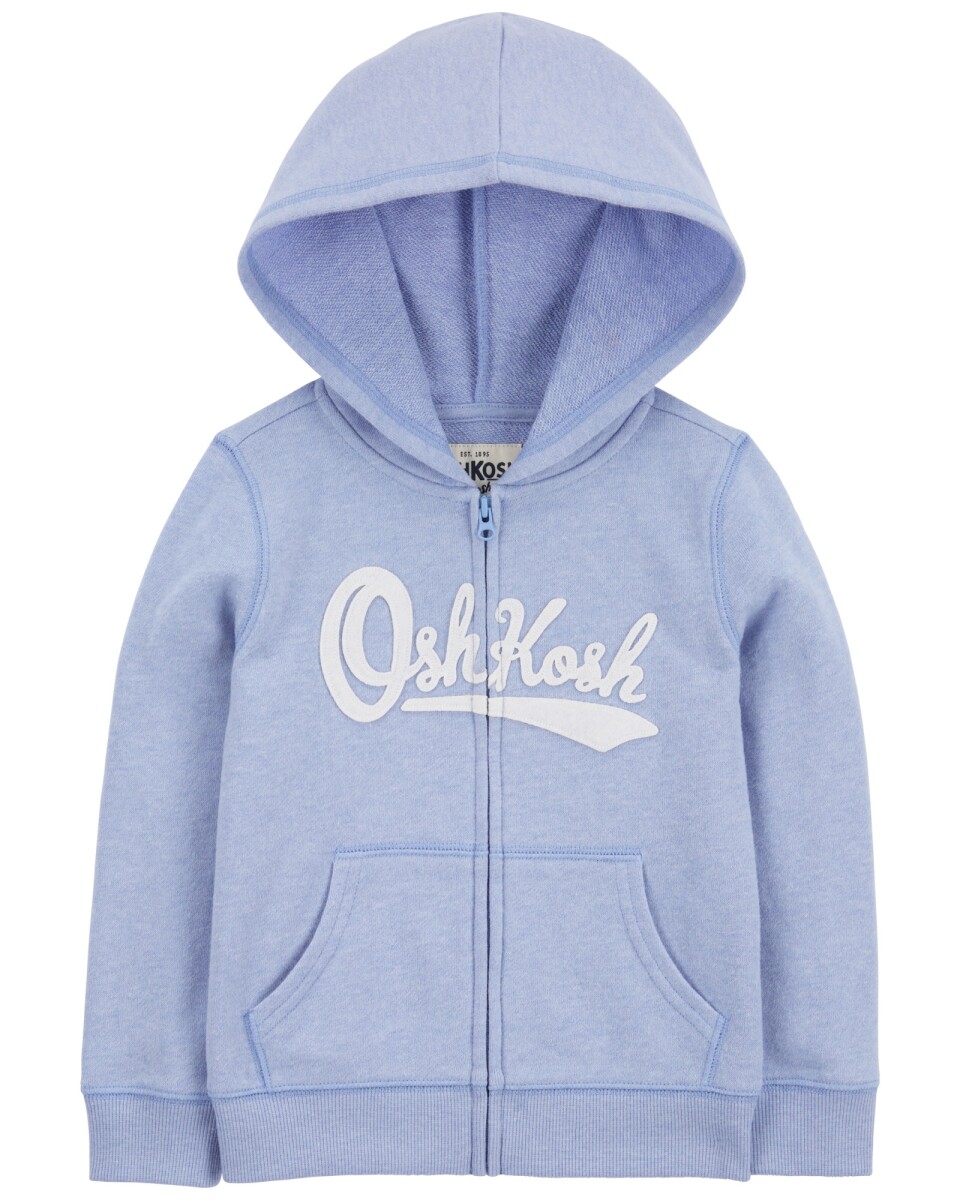 Campera de algodón, con capucha y logo. Talles 2-5T 
