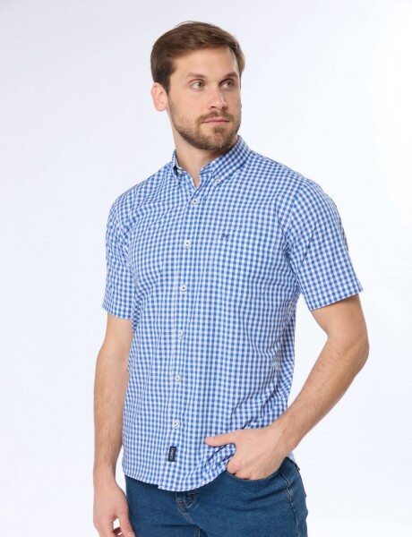 CAMISA SPORT A CUADROS Azul