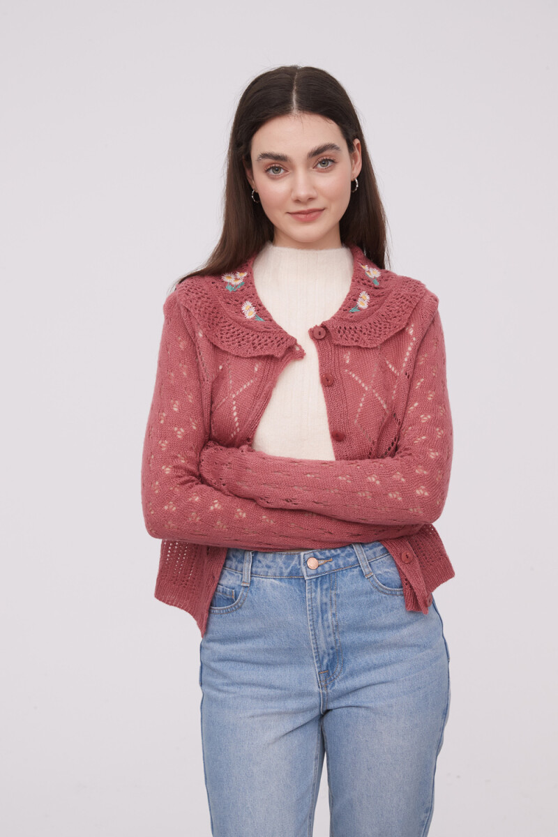 Cardigan Anjo - Magenta Claro 